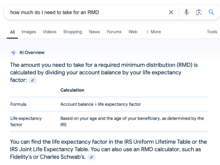 How much do I need to take for an RMD?